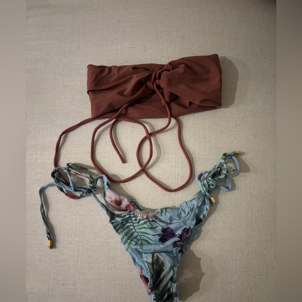 REVOLVE Rust and Floral Bikini Set